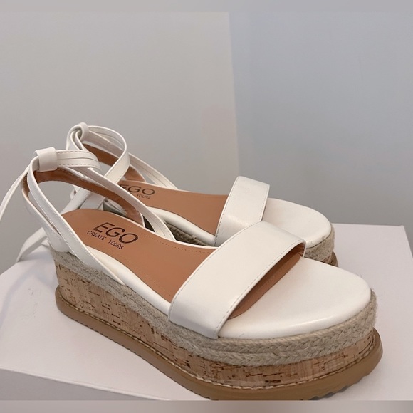 EGO- White Strappy Sandals - Picture 6 of 7